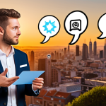 **

Prompt: *A modern business person holding a compass, with various customer feedback icons (speech bubbles, star ratings, social media symbols) pointing towards a successful business skyline in the distance. Warm, inviting lighting. Emphasize the concept of "listening to the voice of the customer."*

**