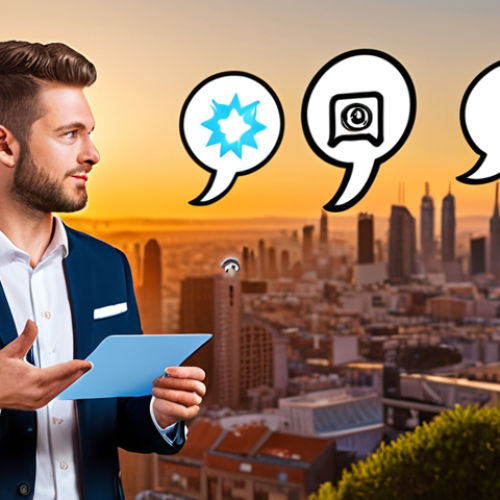 **

Prompt: *A modern business person holding a compass, with various customer feedback icons (speech bubbles, star ratings, social media symbols) pointing towards a successful business skyline in the distance. Warm, inviting lighting. Emphasize the concept of "listening to the voice of the customer."*

**